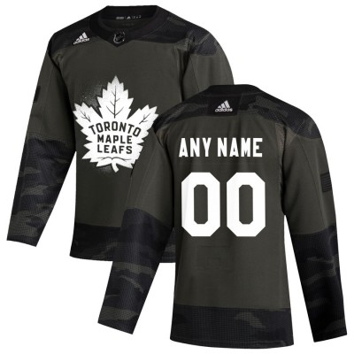 Toronto Maple Leafs Adidas 2019 Veterans Day Authentic Custom Practice NHL Jersey Camo